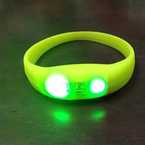 China LED Pulse Remote Control Radio Controlled Silicone Wristband Sound Motion Activated Light Bracelet supplier