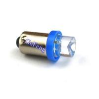 H21W / 1445 12 Volt / 24 Volt Indicator Light Instant On Blue BA9S LED Bulb with 1 LED