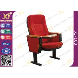 China Solid Wood Armrest Steel Leg Church Auditorium Seating Chairs , ISO9001 supplier
