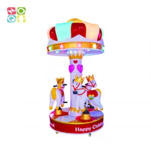 China Carousel Merry Go Round Kiddie Ride 3 Seats For Indoor Amusement Park supplier