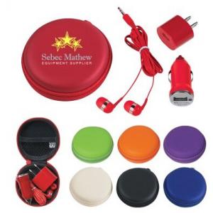 Freeuni Earphone Travel Kit packaging +car charger+travel charger Universal travel charger