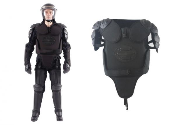 Free Size Riot Gear Body Armor , Black Military Body Armor With T Baton