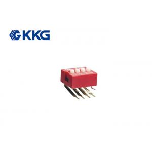 25mA 3 Position Dip Switch , 6 Pin Dip Switch PBT Plastic Base 5,000 Cycles