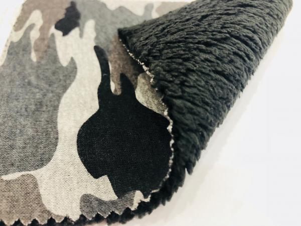 Polyester / Cotton Print Bonded Fleece Fabric