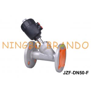 China DN50 2'' Flanged Air Actuated Angle Seat Piston Valve Pneumatic supplier