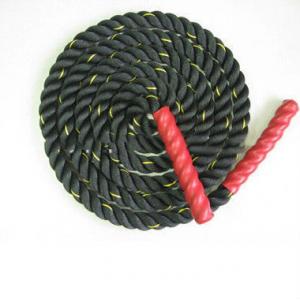 China High Strength Heavy Fitness Ropes , Black Nylon Power Training Rope supplier