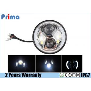 China H4 7 Inch LED Jeep Headlight DRL Halo Angel Eyes High Low / DRL Beam supplier
