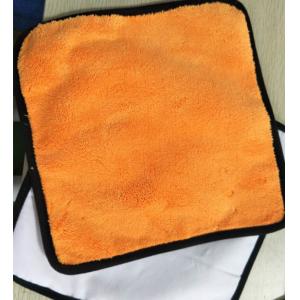 China Orange Colorful Coral Fleece 200gsm Suede Car Cleaning Cloth 30*30cm 400gsm supplier
