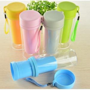 China PP handy cup,plastic cup, two lawers cup, handy rope cup,gift cup supplier