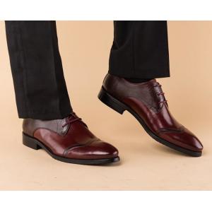 Handmade Genuine Leather Men Dress Shoes , Casual Leather Shoes For Wedding Or Partying