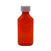 China 100ML PET Amber/Orange Maple Cough Syrup Oral Liquid Bottle with CRC Cap and Heat Seal on sale