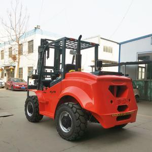 Durable Off Road Fork Truck 3ton 3.5ton Four Wheel Forklift With Anhui Oil Cylinder