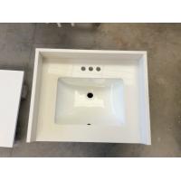 China Solid surface vanity tops bathroom vanity countertops with sink white quartz bathroom vanity on sale