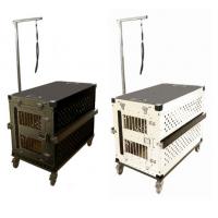 China 40in \ Aluminum Dog Box Collapsible Heavy Duty Dog Crate With Grooming Arm on sale