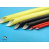 China Yellow Black Red Natural Color Acrylic Resin Fiberglass Braided Sleeving / Eco-friendly Insulating Sleeves wholesale