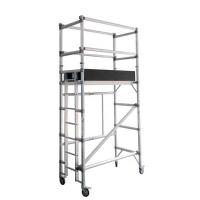 Tour d'échafaudage en aluminium argenté personnalisée Tour d'échafaudage mobile pliable