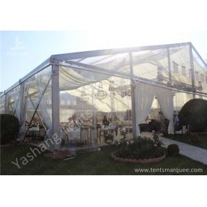 China Clear Top / Wall PVC Fabric Cover Outdoor Luxury Wedding Tents With White Linings supplier