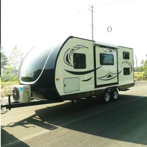 China ROHS Travel Camper Trailer RV Camper Motor Home Caravan With Battery Slideouts Windows supplier