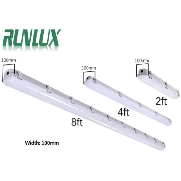 Industrial LED Tri Proof Light IP66 IK10 2ft/4ft/5ft/8ft 120-277V/120-347V Input Voltage