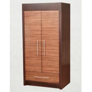Wooden Two Door Wardrobe Storage Closet With Drawers For Hotel Bedroom