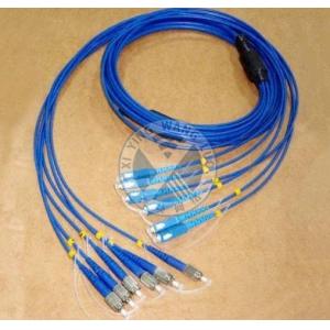 China Multi-core armoured fiber optic patch cord Anti-rodents with Blue LSZH jacket supplier