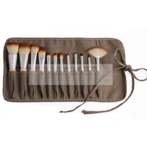 Professional Eco Bamboo Makeup Brush Set With Gunny Brush Roll
