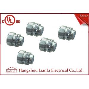 China Steel 1 2 IMC Rigid Electrical Conduit Connector Coupling White Blue Electro Galvanized supplier