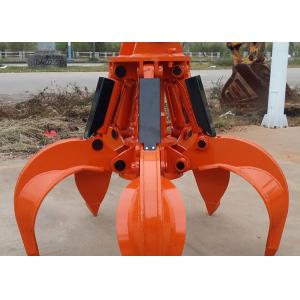 China 6-50t Stone Grapple Hydraulic Grab Bucket For Mini Excavator Orange Peel Grab supplier