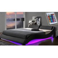 China 4ft PU Fabric LED Upholstered Bed Frame Ottoman ODM OEM Bedroom Furniture on sale