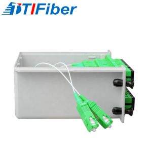 China Tipo caja de fibra óptica 1*2 1*4 1*8 1*16 1*32 1*64 del casete de LGX del divisor del PLC supplier