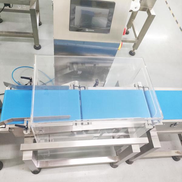 Pantalla táctil automática de la máquina de la pesa de chequeo del acondicionamiento de los alimentos con la correa