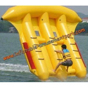 China 3m Width Yellow Inflatable Banana Boat  , Inflatable Flyfish For Adults supplier