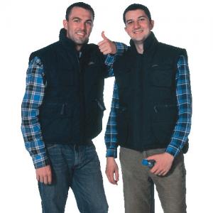 Workwear para hombre de la seguridad del algodón del chaleco del invierno de los uniformes negros del trabajo