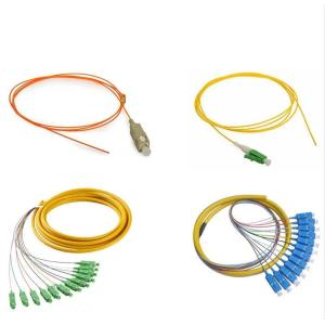 China 12 núcleos SC UPC Fibra óptica Pigtail 0,9 mm Cable multimodo para aplicaciones de redes FTTH FTTB supplier