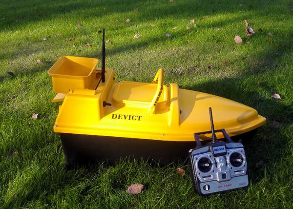 Radio controlled bait boat DEVC-103 yellow DEVICT battery rc model