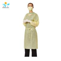 China YIHE CE Disposable Isolation Gown , PP SMS Blue Isolation Gowns on sale