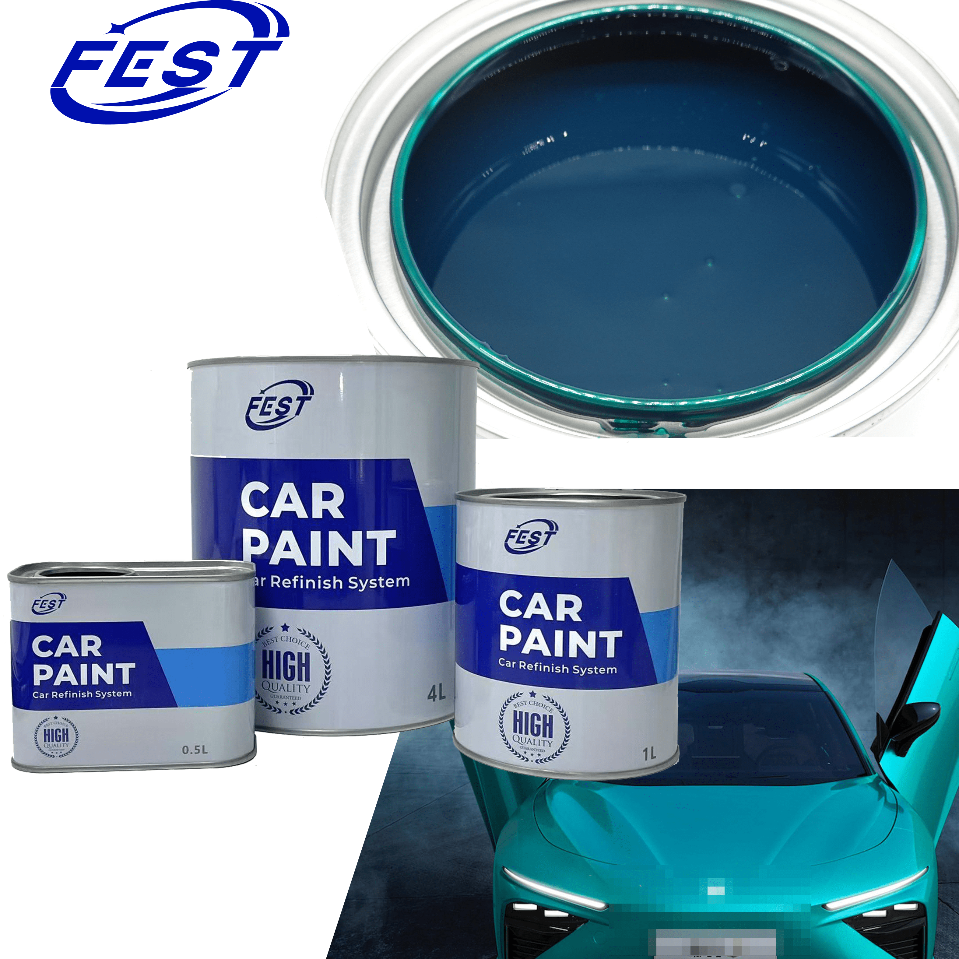 China Delivering Unmatched Depth and a Mirror Gloss Premium Sapphire Blue Auto Paint wholesale