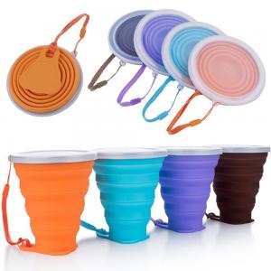 China Mini Travel 270ML 9.2oz Collapsible Silicone Coffee Cup supplier