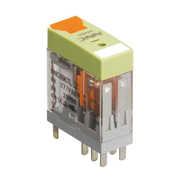 China NNC Miniature PCB Transparent Relay NNC69KTL Relay with LED Indicator and lockable test button wholesale