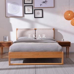 Nordic Style Solid Wood Bed Oak Bedroom Furniture Modern Bed