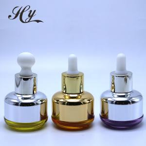 China Silk Screen Cosmetic Dropper Bottle 10ml Glass Perfume Bottle With Dropper supplier