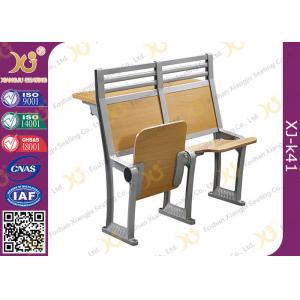 Aluminium Frame Floor Mounded Classroom Desk And Chair Set For Students With Book Net