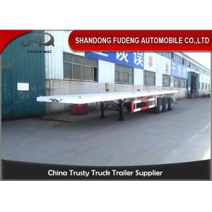 3 Axle 4 Axle Flat Bed Container Truck Semi Trailer For Transportation