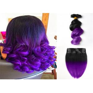 China 8A Colored Fashion 100 Human Hair Ombre Extensions Full Cuticle Tangle Free supplier