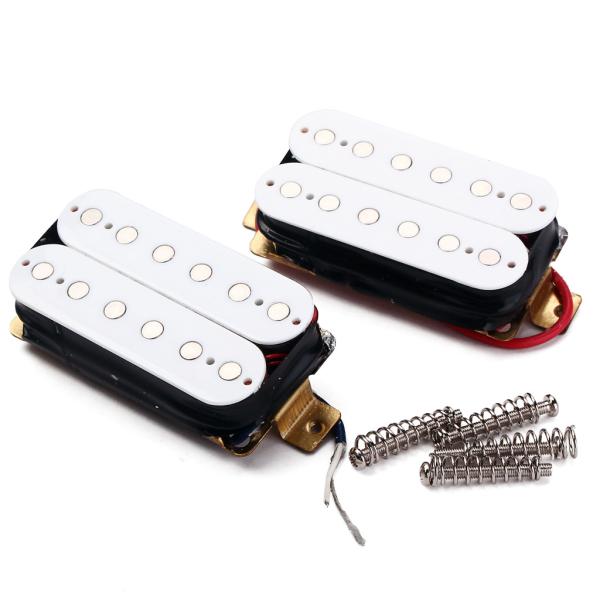 Zebra Tone Warm Humbucker Pickup Set with Adjustable Pole Spacing for Guitar Tone Enhancement