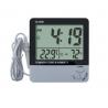 Indoor Automatic Digital Thermo - Hygrometer With Probe AAA Battery For Office