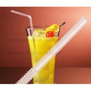 Corn starch 100% biodegradable PLA drinking straw, PLA straw for cold drink plastic cup, 100% compostable flexible straw