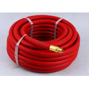Red Rubber Air Hose with BSP Or NPT Fittings , Rubber Air Line BP 900 / 1200 Psi