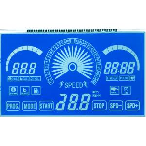 China Digit Blue Rohs Lcd Display , Sports Machines Lcd Alphanumeric Display supplier