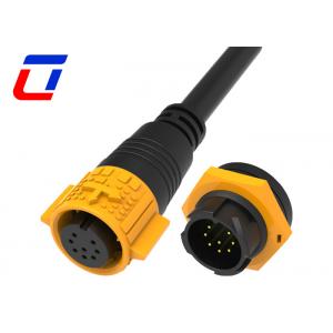 M19 IP67 Waterproof Bulkhead Electrical Connector 8 Pin Female Cable Connector